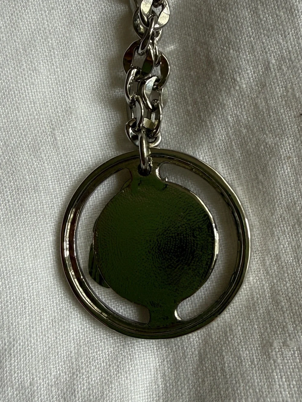 D&G Silver Logo Pendant Necklace